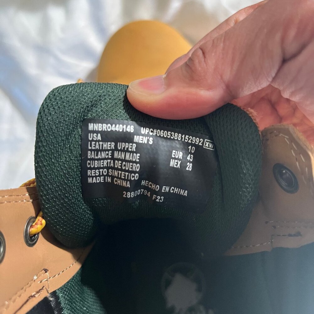 Men's brahma Work boots Size 10 x-Wide Wheat - Picture 3 of 7